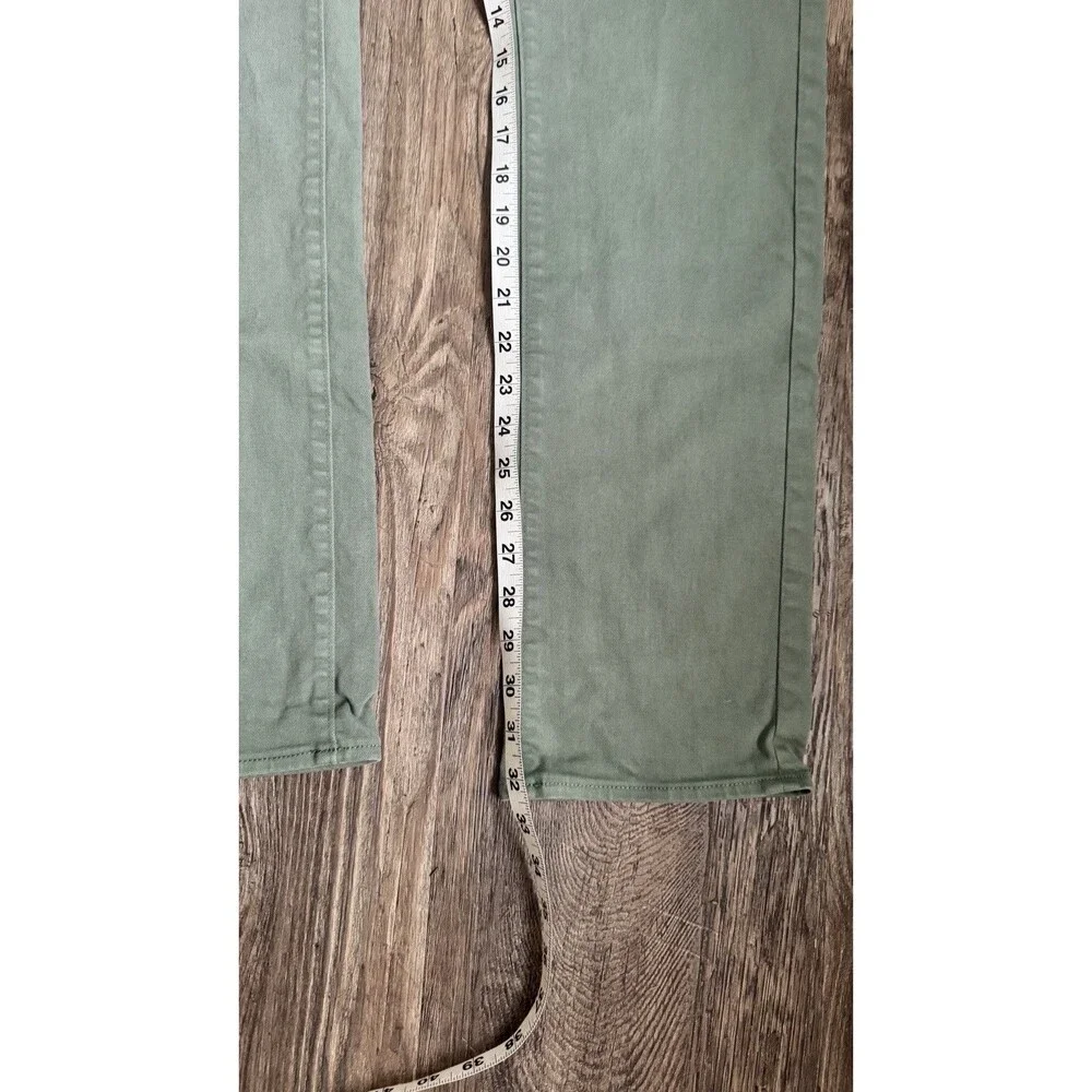 J. Crew Jeans Men's 33x34 Green Slim Fit Flex Straight Leg Garment Dye Classic